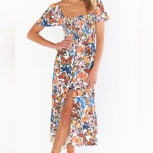 Show me your mumu “Brenda butterfly midi dress”